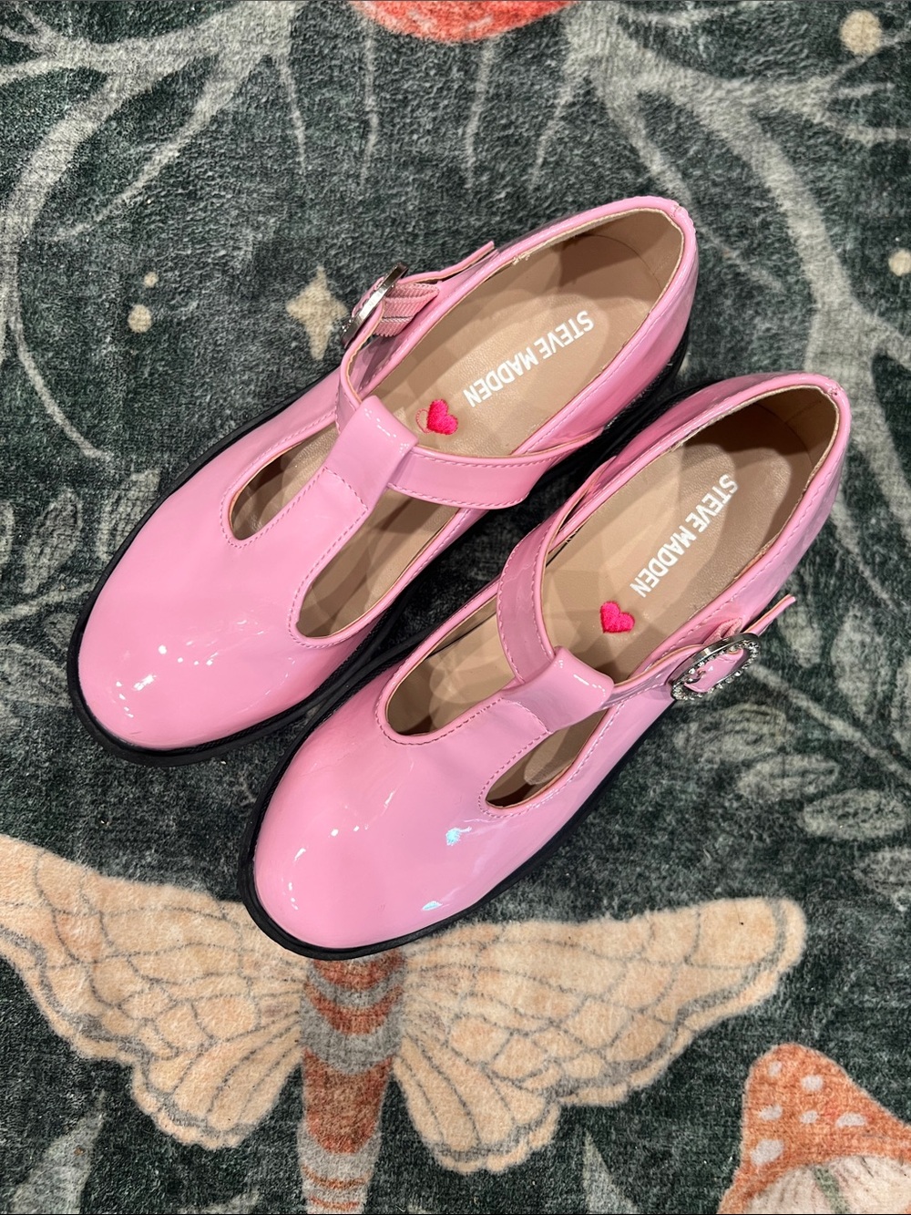 Steve Madden Patent Pink Mary Janes